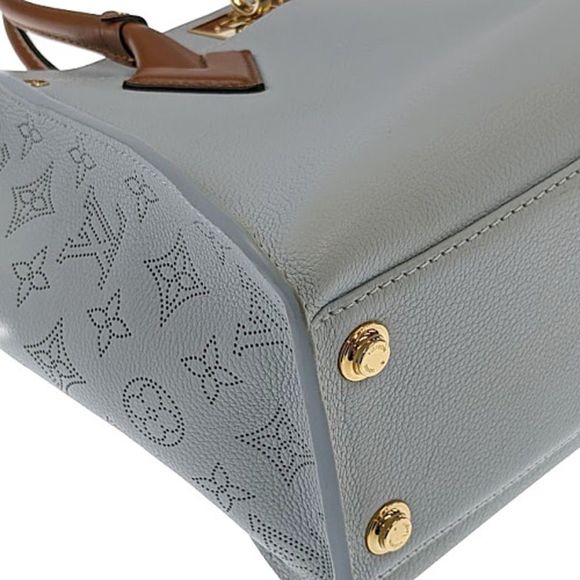 Louis Vuitton On My Side MM Leather Monogram Blue Oramp Shoulder Bag - Picture 7 of 11